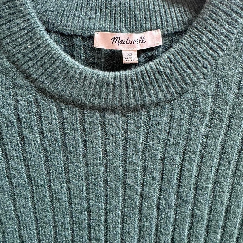 Madewell Readfield Pullover Sweater - Size XS - Green - Picture 3 of 5